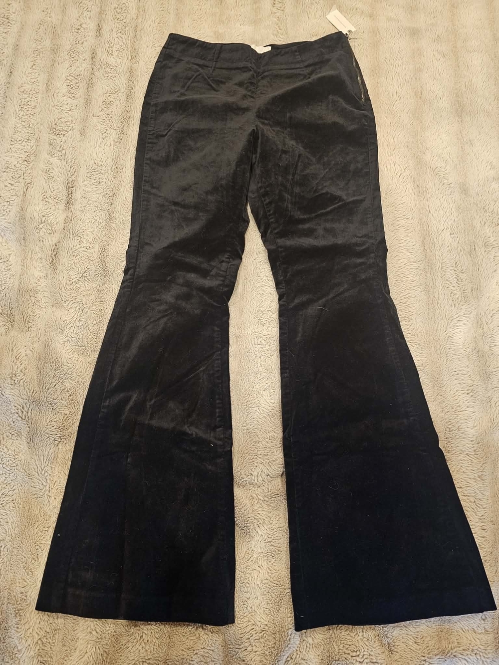 Free People Black Flare Velvet Pants